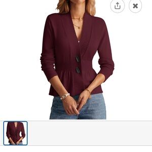 Grace Karin Women's Deep Burgundy Cardigan